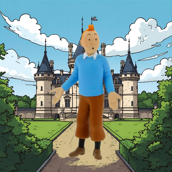 Tim und Struppi PVC Figur Tim im blauen Pullover 8,5 cm